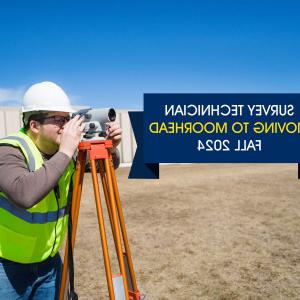 Survey Technician moving to moorhead showing survey student